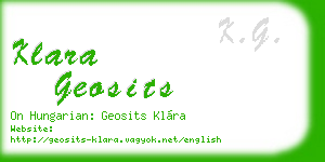 klara geosits business card